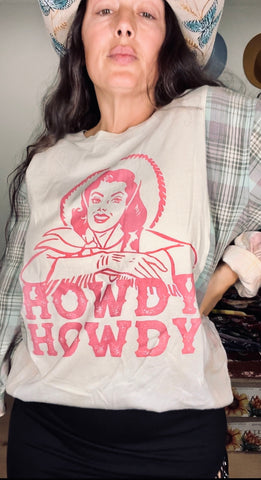 Vintage Howdy Howdy Flannel/Tee Pullover