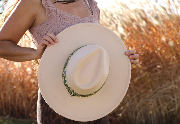 She is a Wildflower Rancher Hat-beige