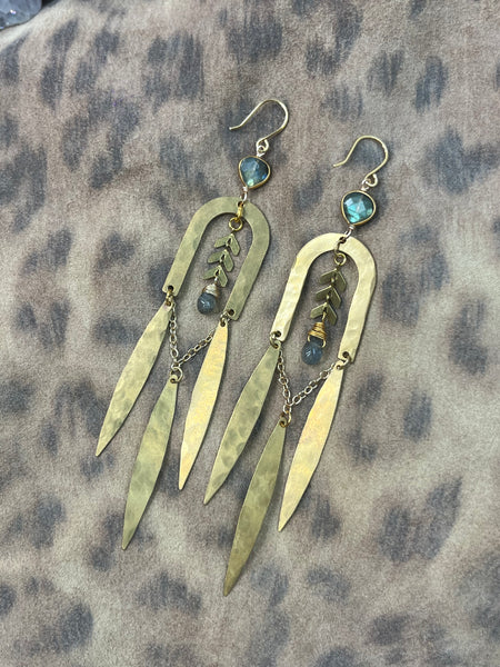 Labradorite Chimes Earrings
