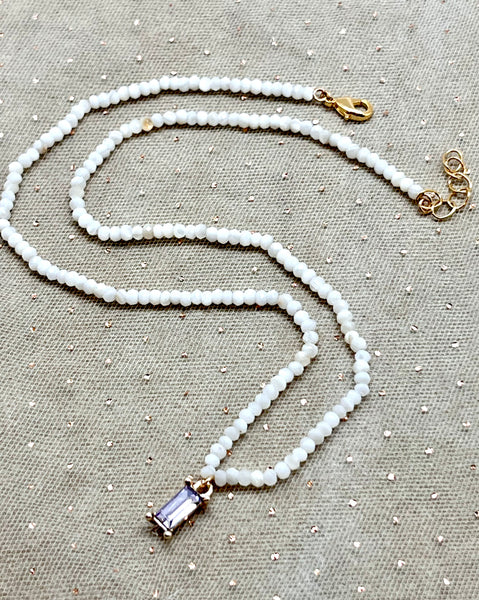 Moonstone Emerald Necklace