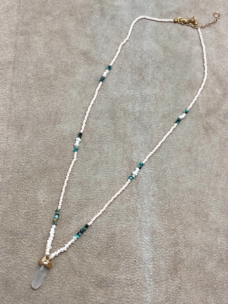 Crystal Paths beaded Necklace
