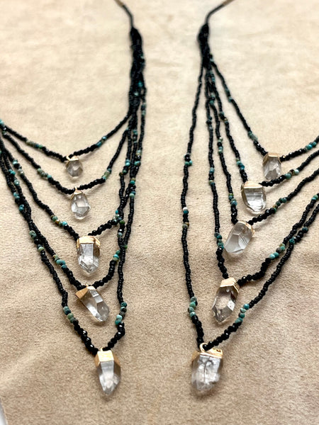 Crystal Herringbone Necklace