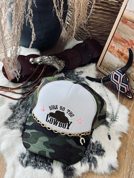 Dibs on the Cowboy Trucker Hat- Camouflage