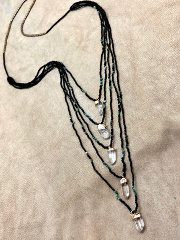 Crystal Herringbone Necklace