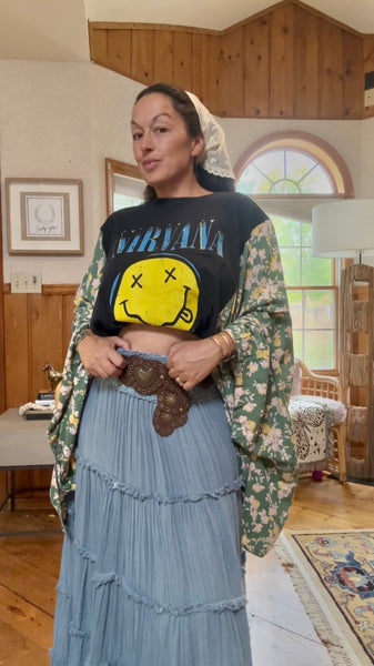 Vintage Nirvana Graphic Kimono Tee