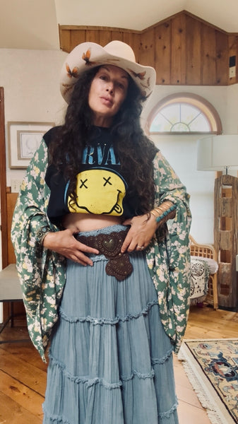 Vintage Nirvana Graphic Kimono Tee
