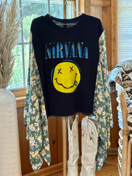Vintage Nirvana Graphic Kimono Tee