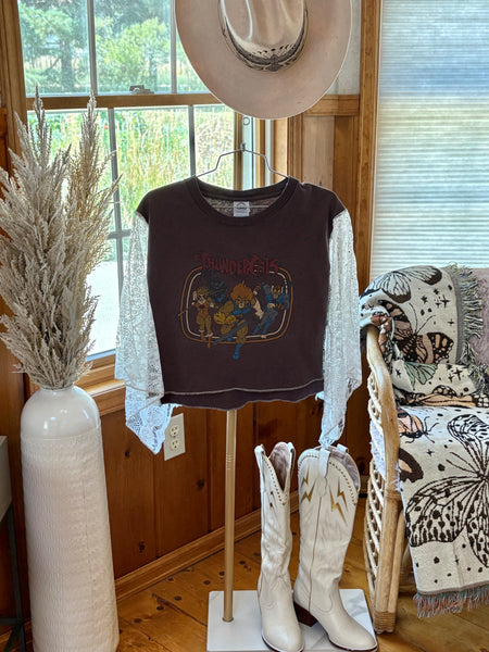 Vintage Thunder Cats- Lace Graphic Kimono Tee
