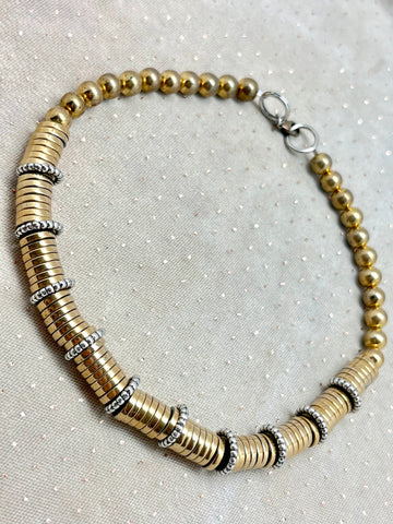Gold Heishi Bead Collar