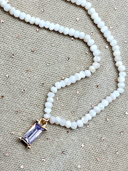 Moonstone Emerald Necklace