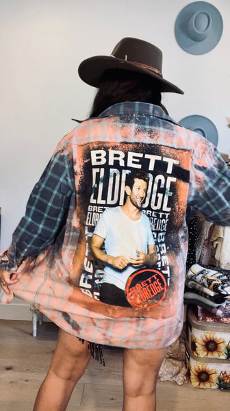 Vintage Brett Eldridge Distressed Wash Shirt-Large