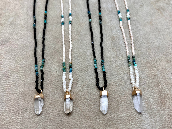 Crystal Paths beaded Necklace