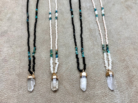 Crystal Paths beaded Necklace