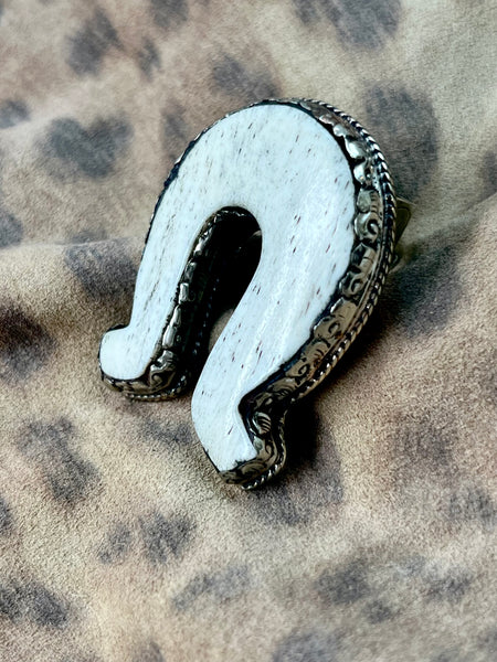 Giddy Up Horseshoe Ring
