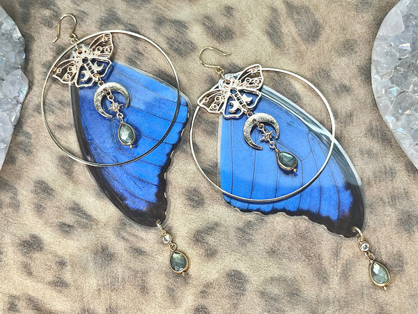 Celestial Moth & Morpho Hoops