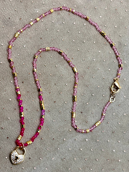 Fall in Love Lock Necklace