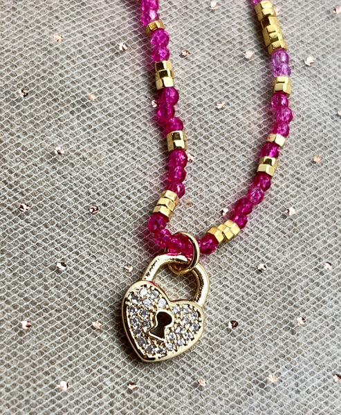 Fall in Love Lock Necklace
