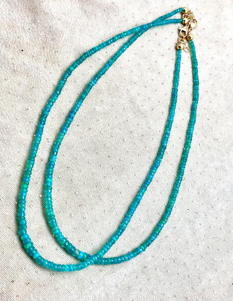 Opal Stone Necklace- Ocean