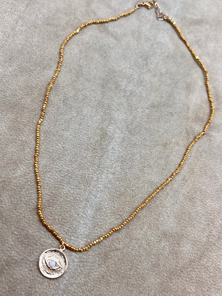 Evil Eye Coin Necklace