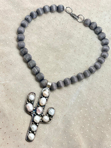 Cactus Pendant Necklace