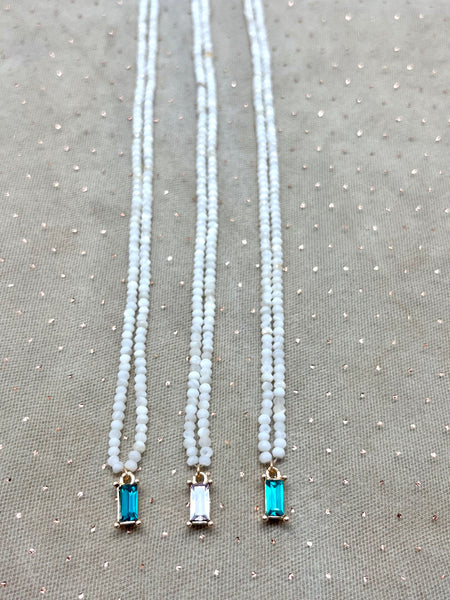 Moonstone Emerald Necklace