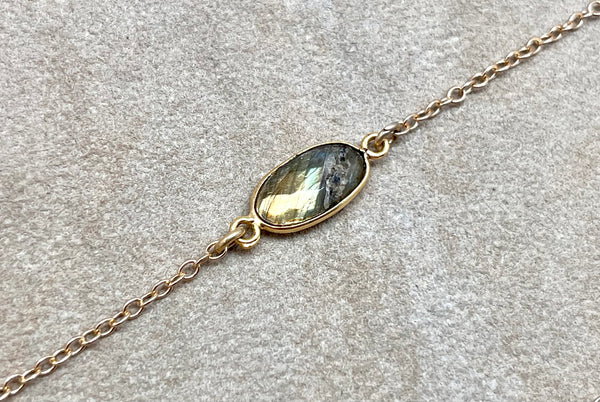 Stone Solitaire Necklace