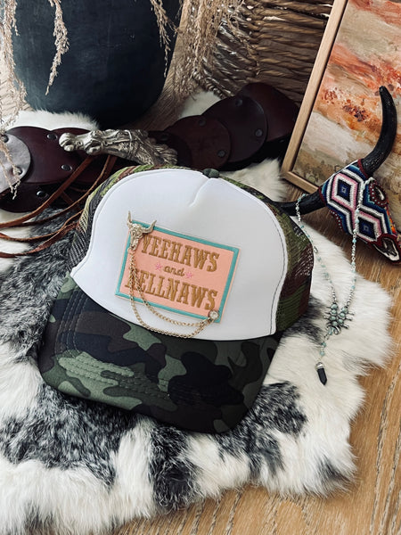 Hell Naw Trucker Hat- Camouflage
