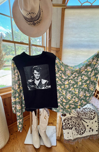 Vintage Elvis Graphic Kimono Tee