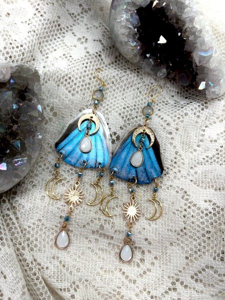 Celestial Sunrise Butterfly Earrings