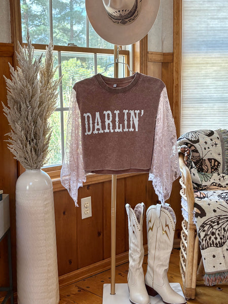 Vintage  Darlin- Lace Graphic Kimono Tee