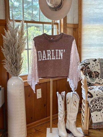 Vintage  Darlin- Lace Graphic Kimono Tee