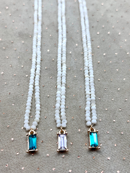 Moonstone Emerald Necklace