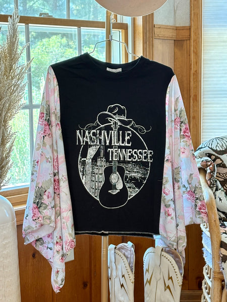 Vintage  Nashville Graphic Kimono Tee