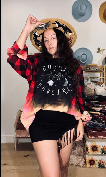 cosmic Cowgirl Flannel/Tee Pullover