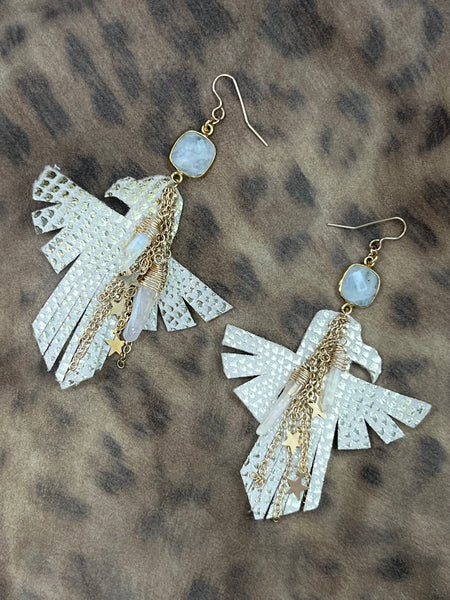 Thunderbird Storm Earrings-Gold