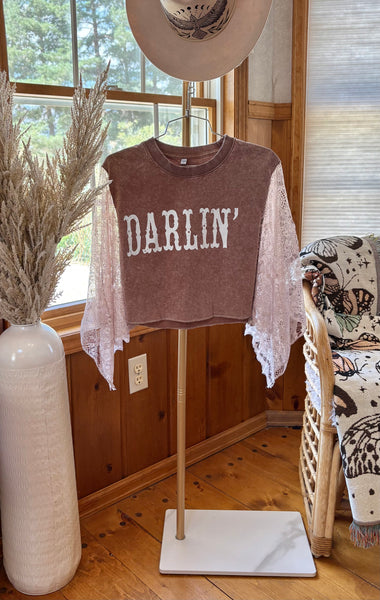 Vintage  Darlin- Lace Graphic Kimono Tee