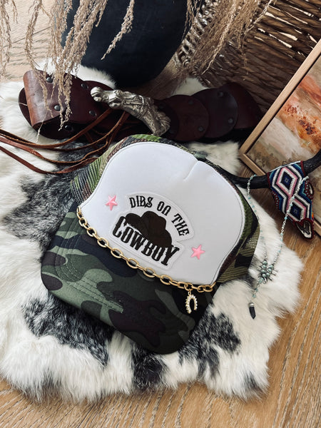 Dibs on the Cowboy Trucker Hat- Camouflage