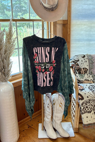 Vintage G&R-camo Graphic Kimono Tee