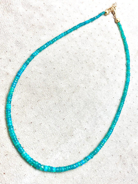 Opal Stone Necklace- Ocean
