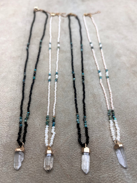 Crystal Paths beaded Necklace