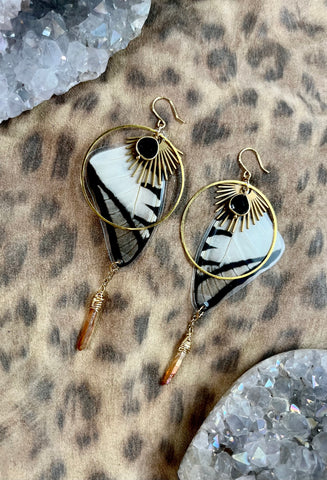 Butterfly Eclipse Earrings-(Tiger Swallowtail)