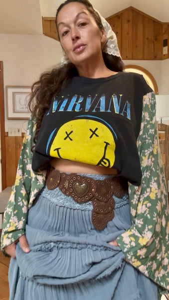 Vintage Nirvana Graphic Kimono Tee