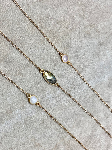 Stone Solitaire Necklace