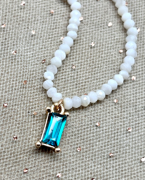 Moonstone Emerald Necklace