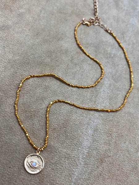 Evil Eye Coin Necklace
