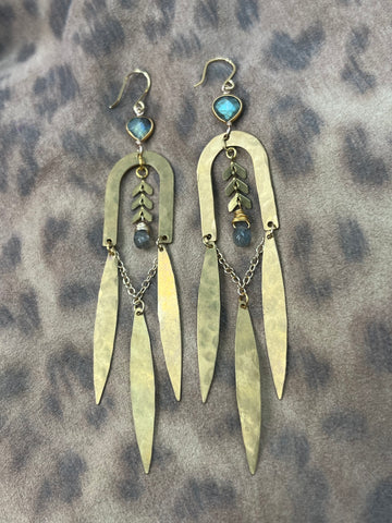 Labradorite Chimes Earrings