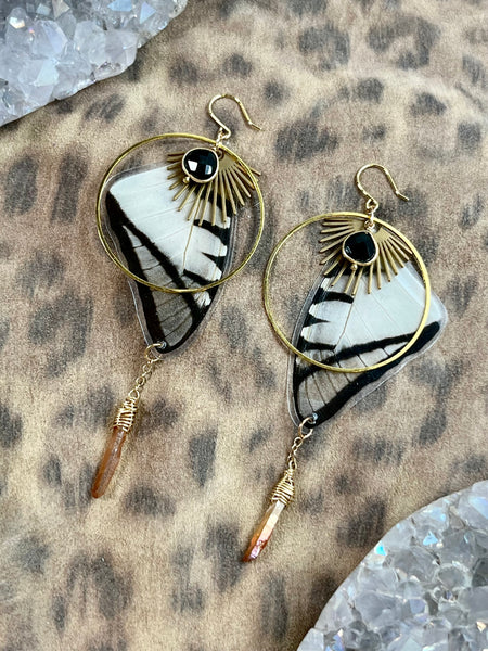 Butterfly Eclipse Earrings-(Tiger Swallowtail)