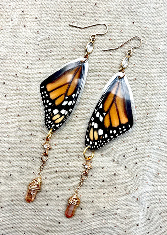 Gold Dust Wings Earrings