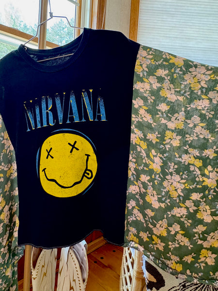 Vintage Nirvana Graphic Kimono Tee