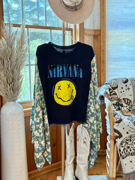 Vintage Nirvana Graphic Kimono Tee
